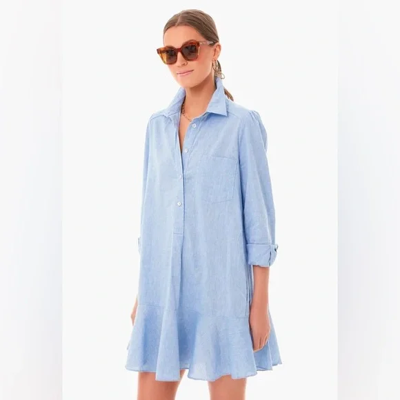 Tuckernuck Chambray Callahan Shirt Dress - Picture 1 of 4